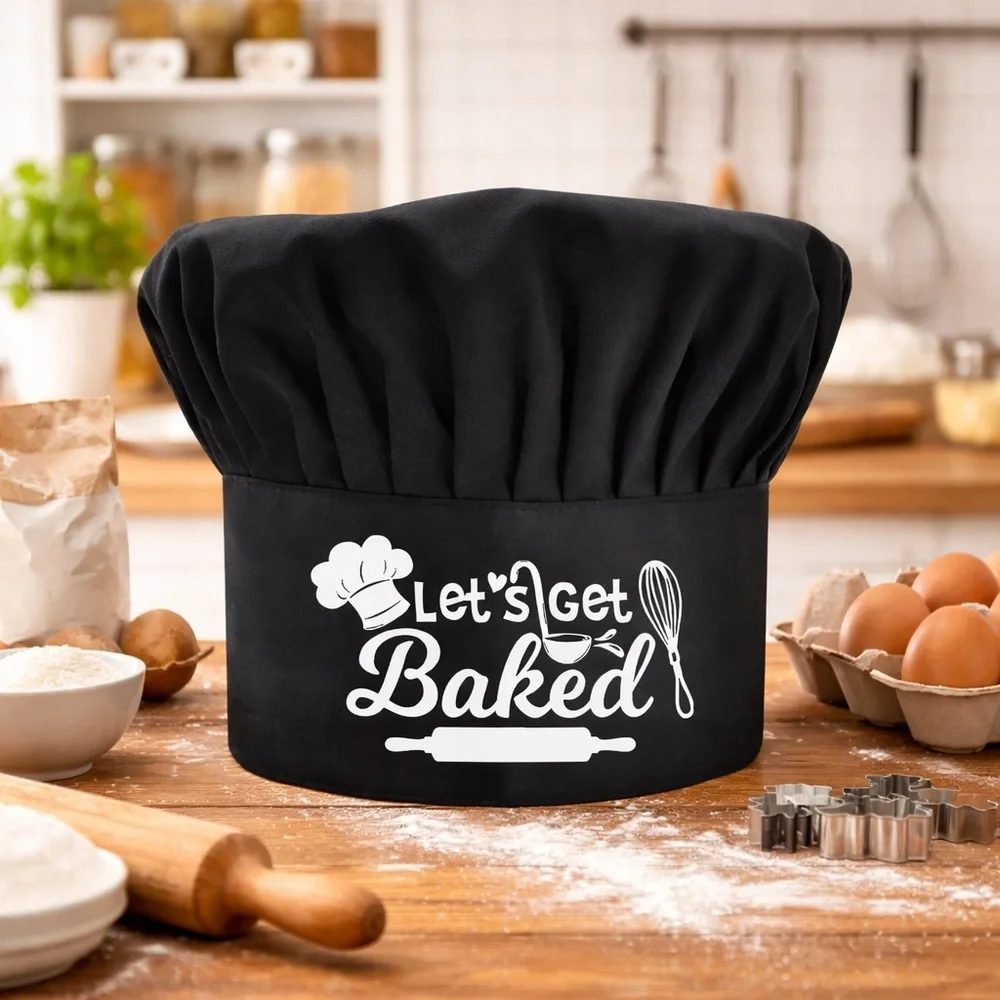 NEW | Let’s Get Baked Chef Hat | Funny Baking BBQ Grill Hat | Novelty Gift